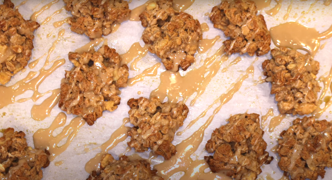 Apple Oatmeal Cookies with Maple Glaze